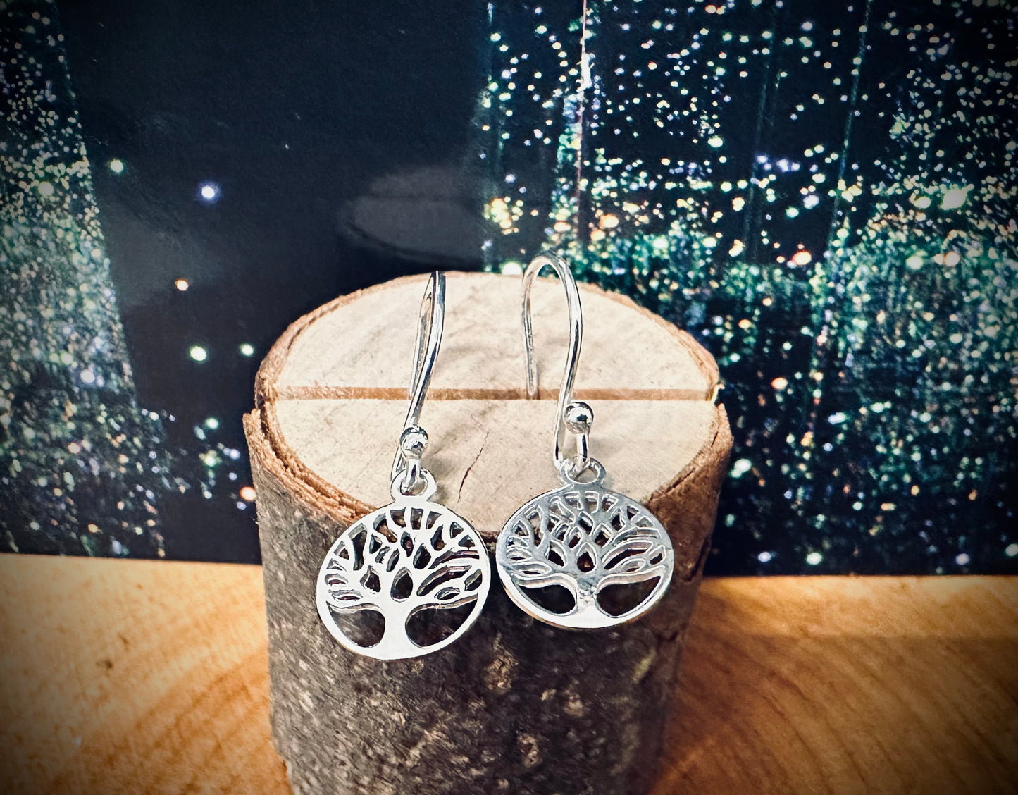 Sterling Silver Dangle Earrings - Tree of Life