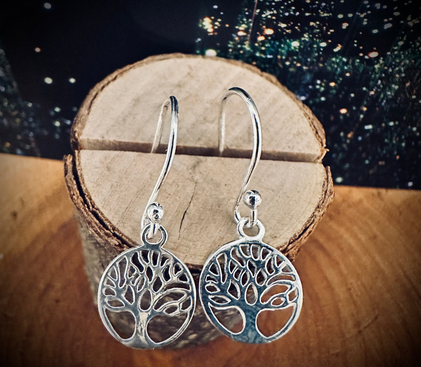 Sterling Silver Dangle Earrings - Tree of Life