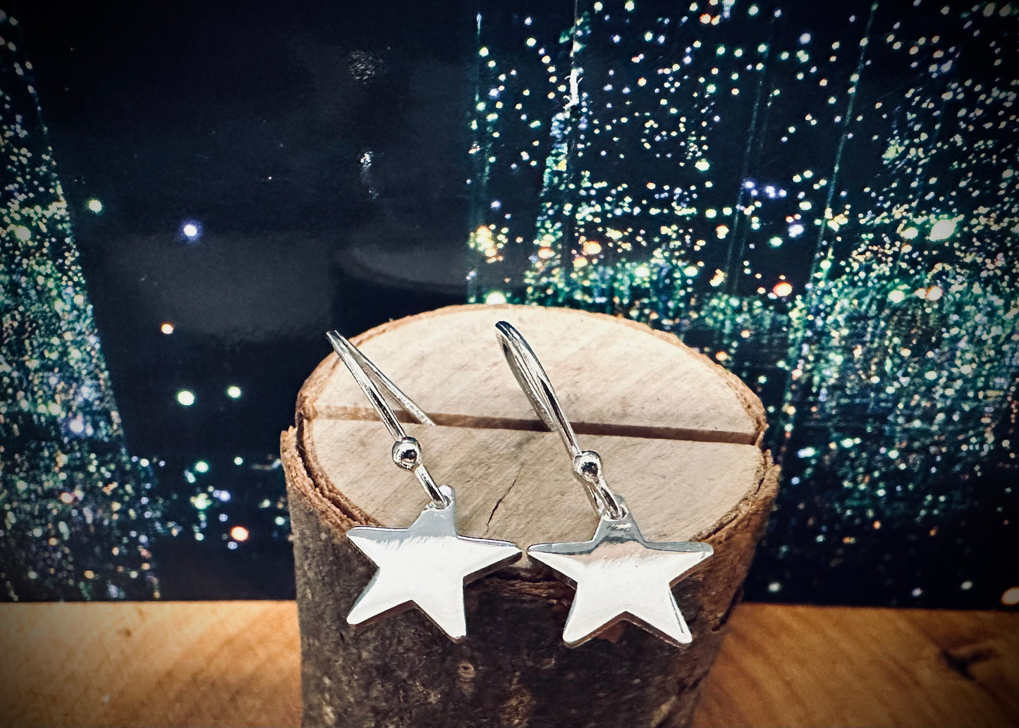 Sterling Silver Dangle Earrings - Stars