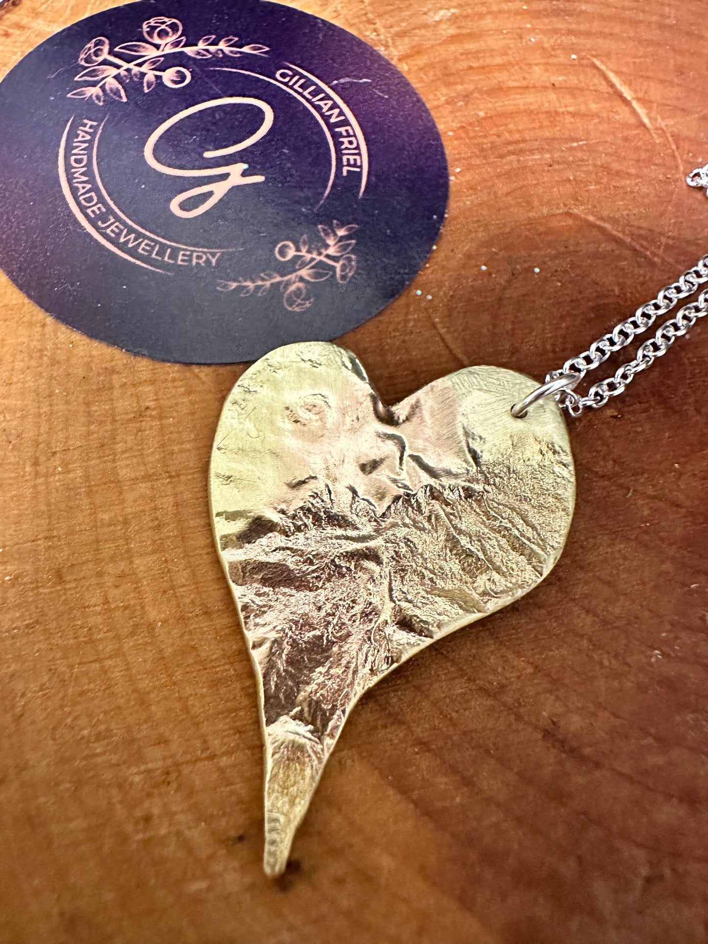 Handmade Brass Pendant - HEART