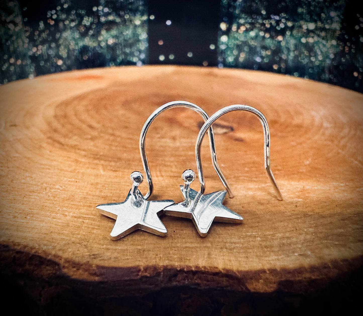 Sterling Silver Dangle Earrings - Stars