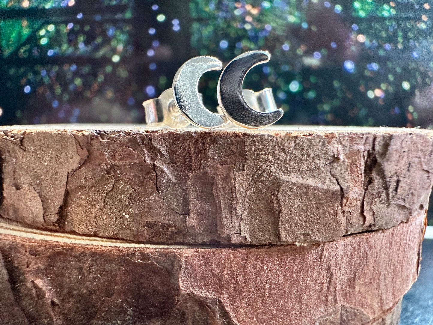 Sterling Silver Studs - moons