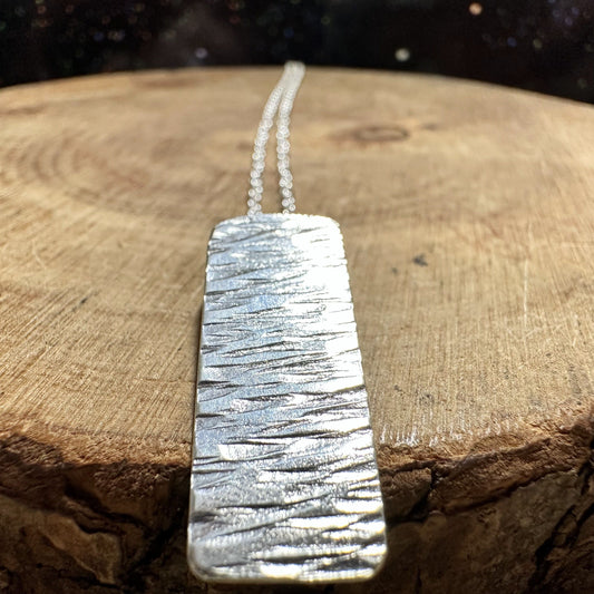 Handmade Sterling Silver Pendant - BARK